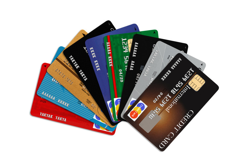 Assorted credit cards