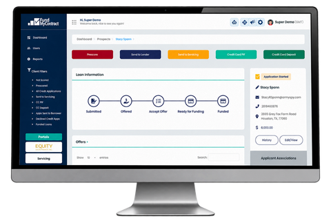 Smart Lender Routing dashboard on monitor